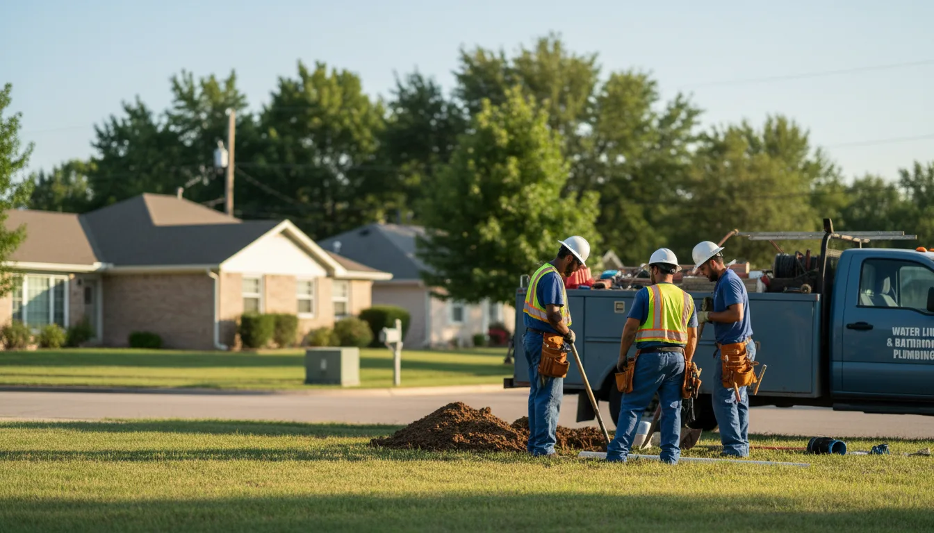 Residential water line and bathroom plumbing service in Gove, KS